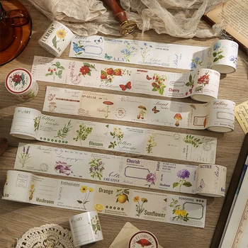 Évjárat Növények Megjegyzés Kollázs Virág Írható Matrica Csomag DIY Napló Szemét Journal Dekoráció Címke, Matrica Album Scrapbooking