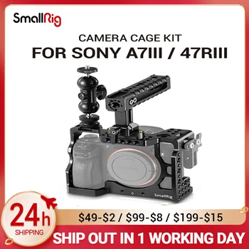 SmallRig a7r3 Kamera Ketrec Készlet sony a7m3 Sony A7R III Fényképezőgép / A7 III. Ketrec Rig W/ Felső Markolat a Fényképezőgép Labda Fejét 2103