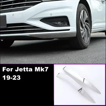 2db Rozsdamentes Acél Kocsi, Első Hátsó Lökhárító Védő Trim Panel Dekoráció VW Jetta MK7 2019-2023