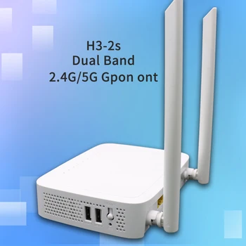 H3-2, 5G ONU Gpon 4GE+2USB+2.4/5G kétsávos WIFI HÁLÓZATI Gpon Rost ONT Secon-kéz, Nincs az a Hatalom FTTH Optikai Router Ingyenes Szállítás