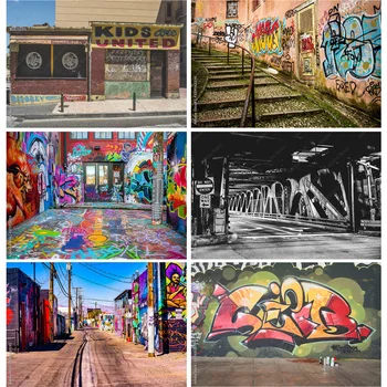 ZHISUXI Vinil Egyéni Graffiti Fotózás Hátterekkel Stúdió Kellékek Régi téglafal Fotó Fotózás Háttér 211217STO-01