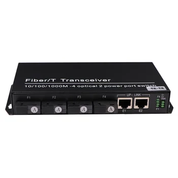 1000M Ethernet elektronikus berendezés optikai szál media converter 2 ethernet 4 port 3KM