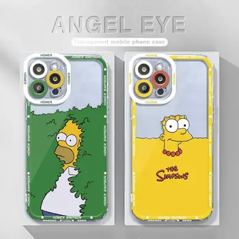 Vicces Homer Simpson család Tiszta Angel Eye tok Samsung Galaxy S21 S22 S20 S10 FE Ultra Megjegyzés 10 Lite Plusz A10s A50 a30-as A20s Borító