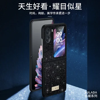 Luxus Csillogó Összecsukható Mobil Telefon Esetében Alkalmas OPPO find N2 Flip All-inclusive Védő Anti-ősz Ujjú