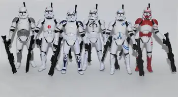 Sok a 6 Star Wars Köztársaság Elit Flotta Sercurity Borotva Coruscant ShockClone Katona Clone Trooper 3.75