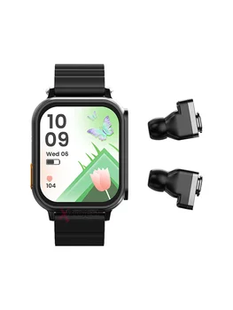 N22 Okos Karóra Earpbuds ENC zajszűrő 1.96 Hüvelykes HD Kijelző Smartwatch NFC TWS Fülhallgató Sport Karkötő Férfi Nő