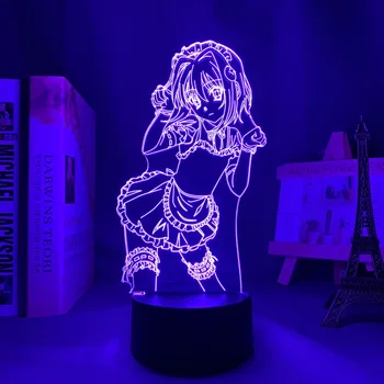 DxD Koneko Toujou Led-es Éjszakai Fény, a Hálószoba Decor Éjjeli Születésnapi Ajándék 3d-s Anime Lámpa Koneko Toujou High School DxD
