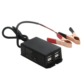 Autó, Motorkerékpár USB Hub töltőállomás a Telefon Dc Konverter a Klip 4 USB Port Adapter