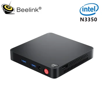 Beelink T4 Pro Mini PC Intel Celeron N3350 2,4 GHz-es Engedéllyel rendelkező Windows 10 Pro 4GB+64 gb-os 2.4/5.8 GHz-es WiFi BT4.0 4K Asztali Számítógép