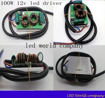 ingyenes szállítás, Kiváló minőségű LED-meghajtó 100W DC12v Alacsony Feszültség Spot lámpa 10 sorozat 10 párhuzamos kapcsolat led-meghajtó