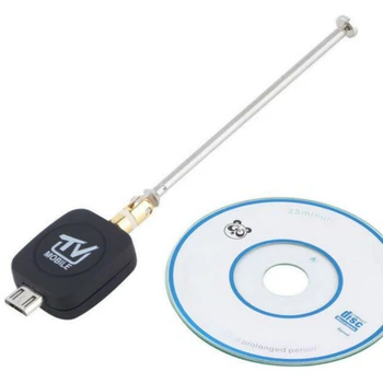 Mini DVB-T HD TV Tuner Micro USB Digitális Műholdas Dongle Vevő Antenna Android Telefon Mobil TV Tuner